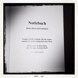 Rindlerwahn Notizbuch