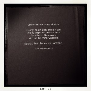 Rindlerwahn Notizbuch